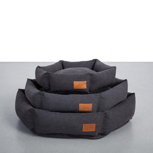 Canvas Hex Cushion - Shadow