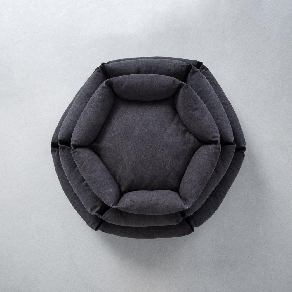 Canvas Hex Cushion - Shadow