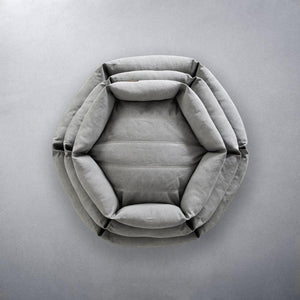 Canvas Hex Cushion - Stone